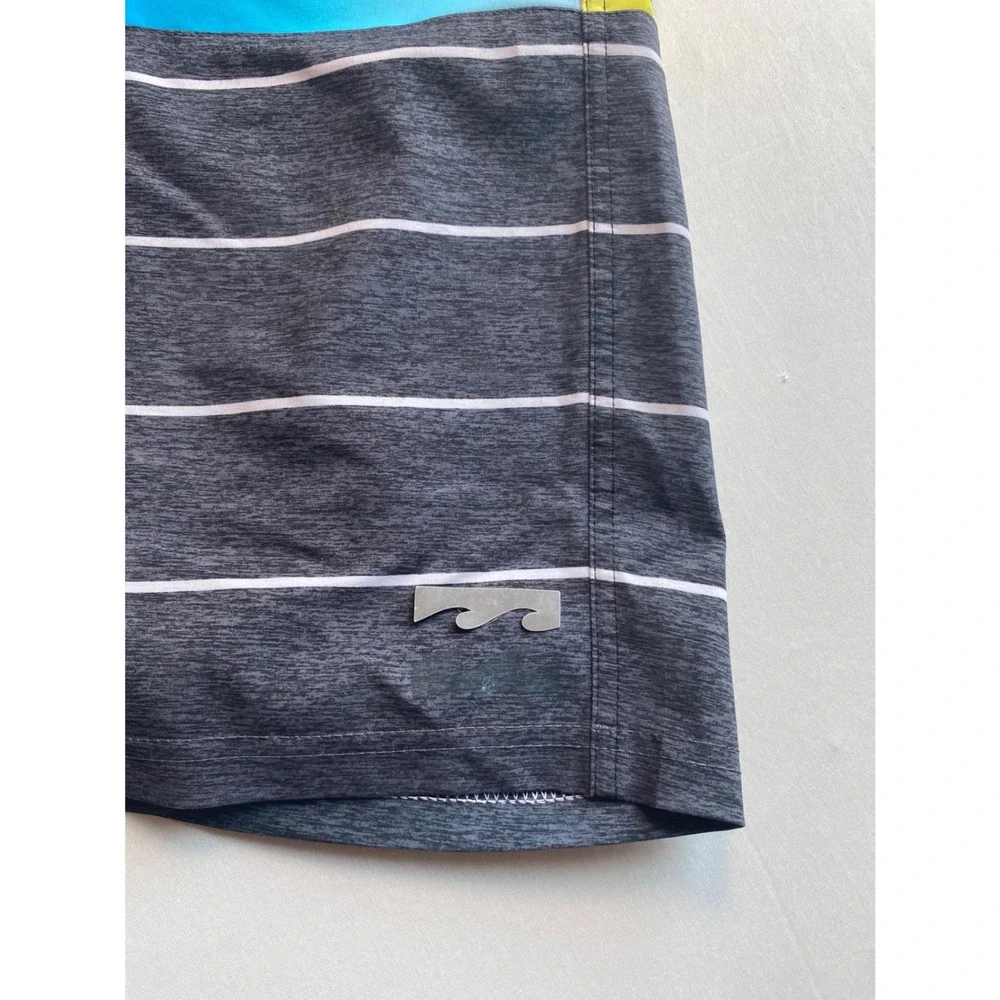 Billabong Platinum X Board Shorts Mens 32 Multi Color Block Striped Swim Trunks